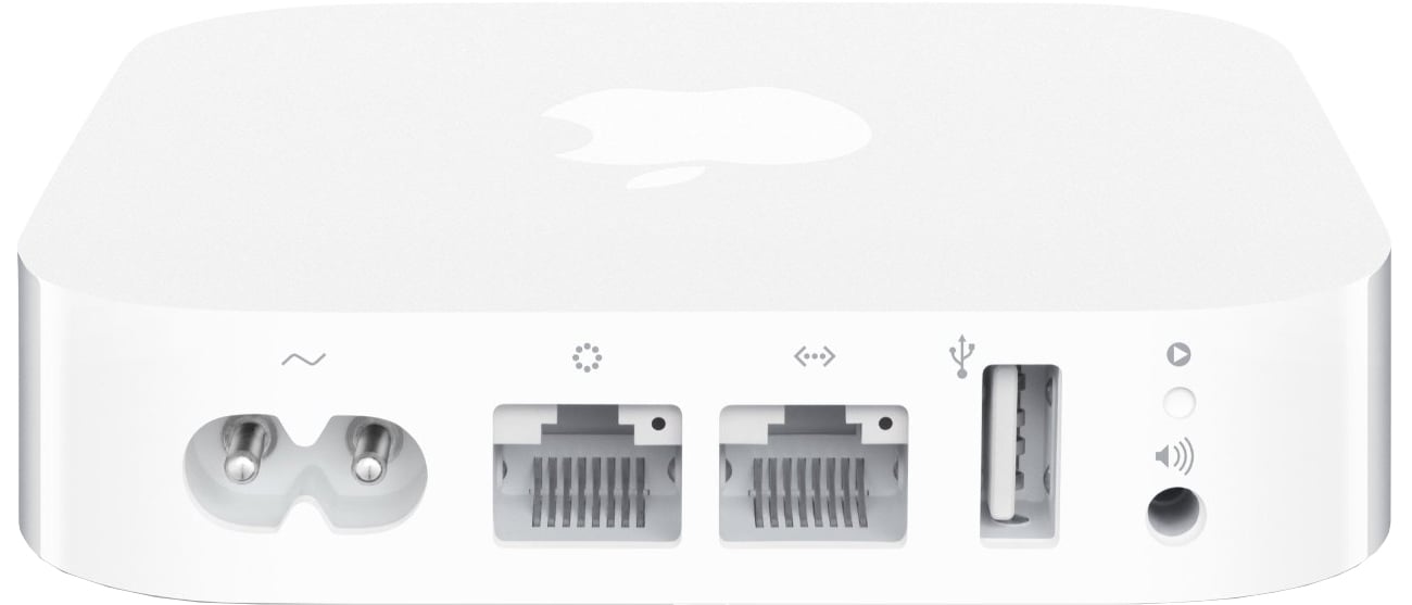 Apple - Apple AirMac Express ベースステーション ASCII.jp：アップル、小型無線LANベースステーション「AirMac